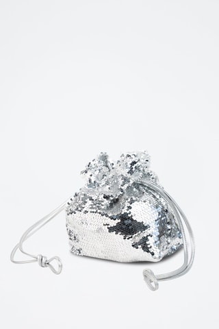 Sac seau en sequins Neza  - Argenté