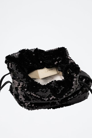 Sac seau en sequins Neza  - Noir