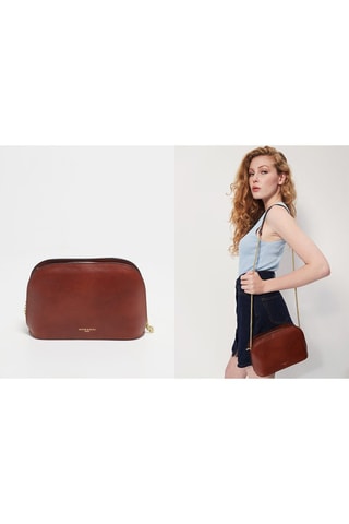 Sac bandoulière en cuir Nora - Marron