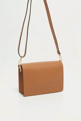 Sac bandoulière en cuir Chanon - Marron