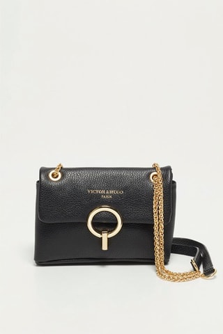 Leren Schoudertas Sarya   - Zwart