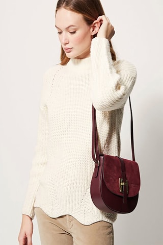 Sac bandoulière en cuir Jara - Rouge