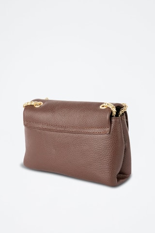 Leren Schoudertas Sarya   - Bruin en goudkleurig