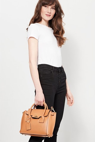 Bolso de piel Jeny - Marrón