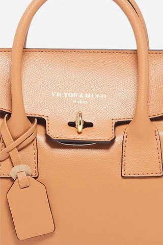 Bolso de piel Jeny - Marrón