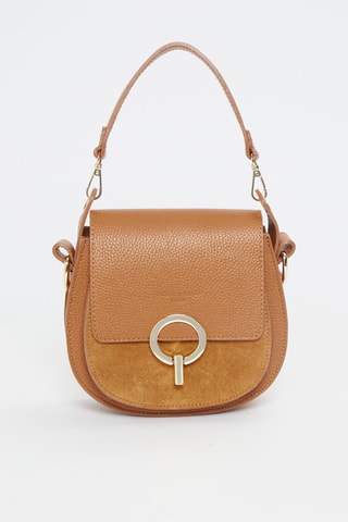 Sac porté épaule en cuir Eolia - Marron