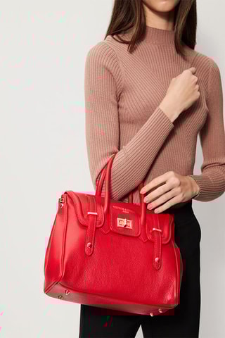 Sac à main en cuir Ondine - Rouge