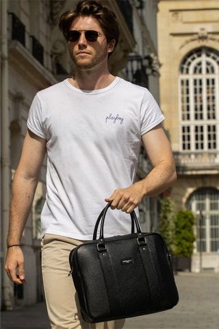 Sacoche en cuir Iris - Noir