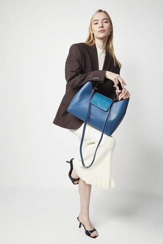 Sac à main en cuir Ana - Bleu