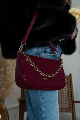 Sac à main en cuir Paola - Violet