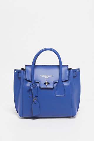 Sac à main en cuir Jany - Bleu