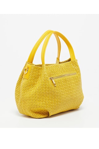 Sac à main en cuir Elsa - Jaune