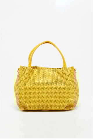 Sac à main en cuir Elsa - Jaune