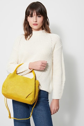 Sac à main en cuir Elsa - Jaune