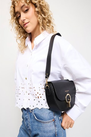 Leren Schoudertas Arya   - Zwart