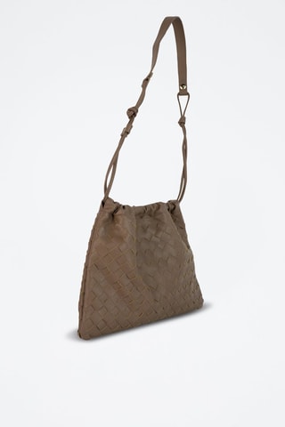 Sac bandoulière en cuir Eloa - Gris