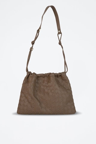 Sac bandoulière en cuir Eloa - Gris