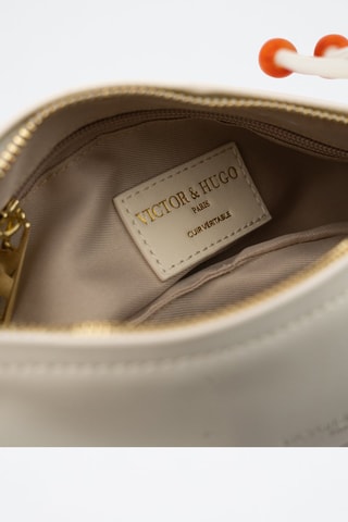 Sac porté épaule en cuir Aina  - Blanc