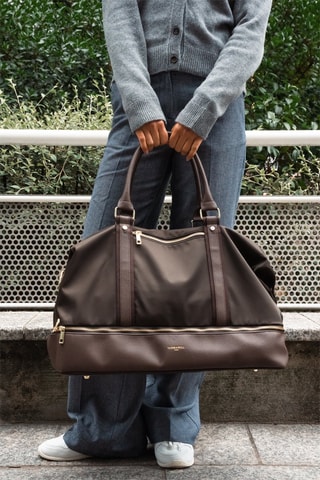 Sac de voyage en cuir Andia - 41 cm - Marron