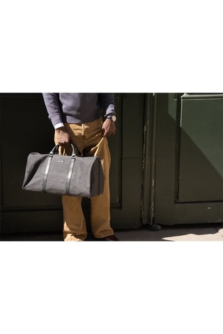 Sac de voyage en cuir Jude - 37 cm - Noir