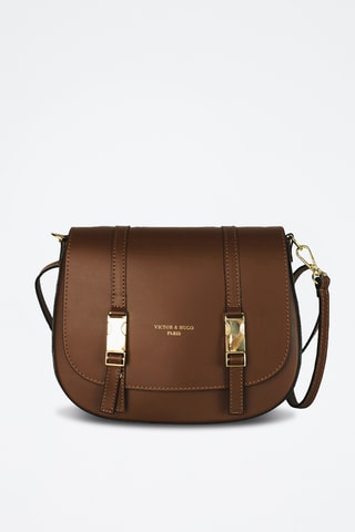 Sac bandoulière en cuir Ruth - Marron