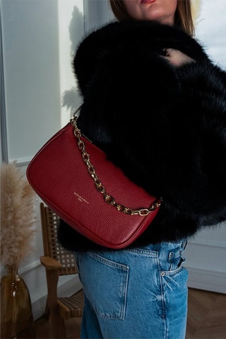 Sac à main en cuir Paola - Rouge