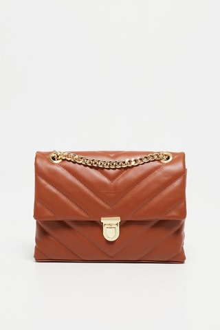 Sac bandoulière en cuir Clea - Marron