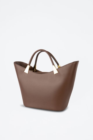 Bolso de piel Lety - Marrón y dorado