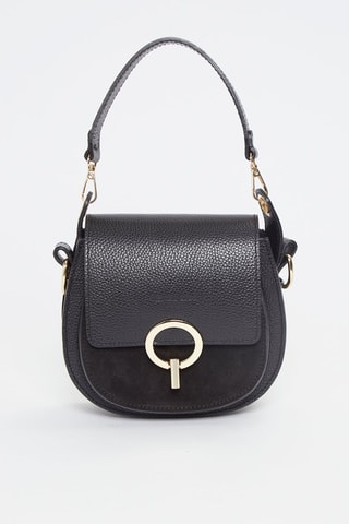 Sac porté épaule en cuir Eolia - Bleu