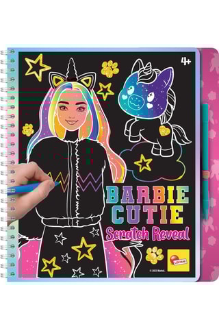 Cuaderno de bocetos Cutie Scratch Reveal Barbie - 48 piezas - Desde 4 años