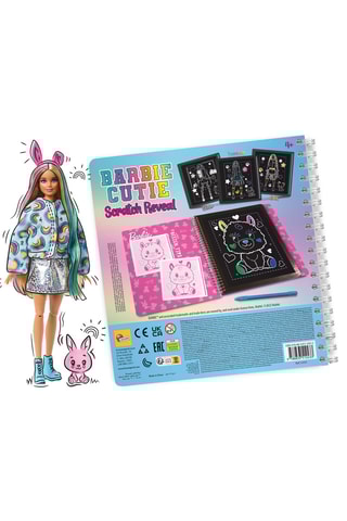 Cuaderno de bocetos Cutie Scratch Reveal Barbie - 48 piezas - Desde 4 años