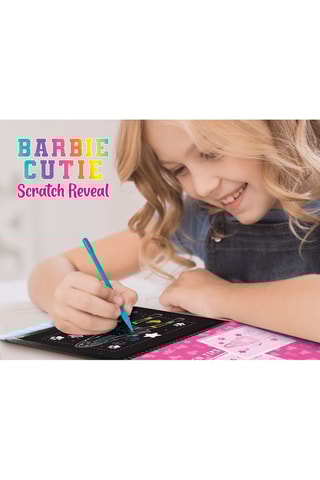 Cuaderno de bocetos Cutie Scratch Reveal Barbie - 48 piezas - Desde 4 años