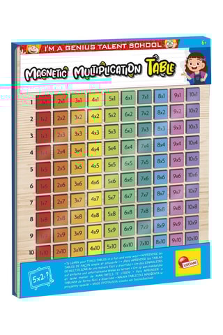 Tabla de multiplicar magnética de madera - desde 6 años