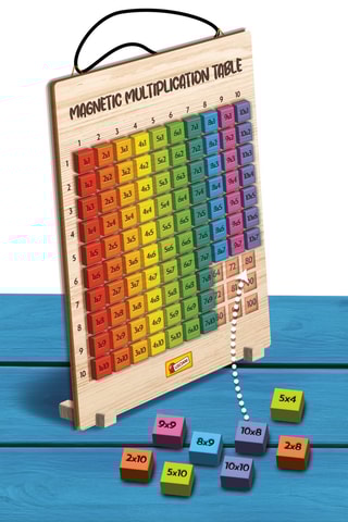 Tabla de multiplicar magnética de madera - desde 6 años