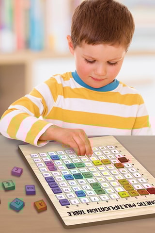 Tabla de multiplicar magnética de madera - desde 6 años