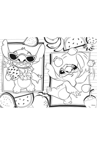 Puzle de doble cara Stitch Lilo y Stitch Disney - 4 x 48 piezas - Desde 4 años