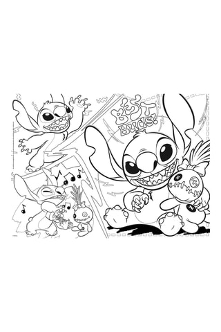 Puzle de doble cara Stitch Lilo y Stitch Disney - 24 piezas - Desde 3 años