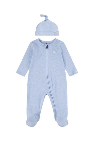 Bonnet et grenouillère - Bleu