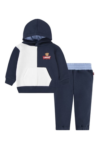 Sweat à capuche et jogging en coton biologique - Bleu