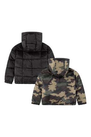 Blouson réversible à capuche - Noir