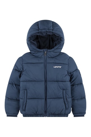 Doudoune à capuche - Blanc et bleu