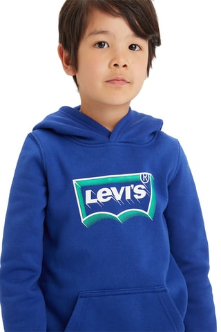 Sweat à capuche en coton biologique - Bleu