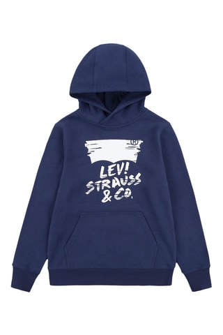 Sweat à capuche - Blanc et bleu