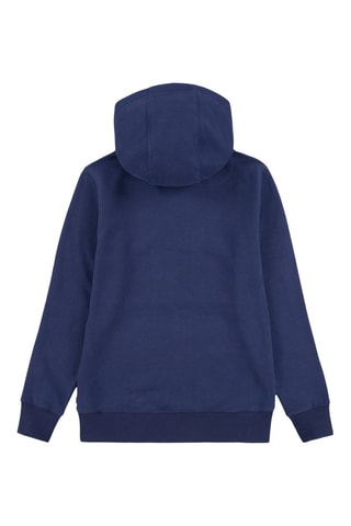 Sweat à capuche en coton biologique - Blanc et bleu