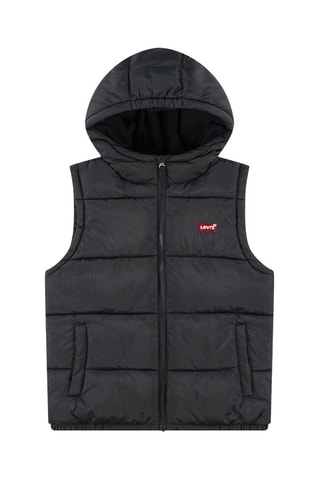 Doudoune sans manches à capuche - Noir