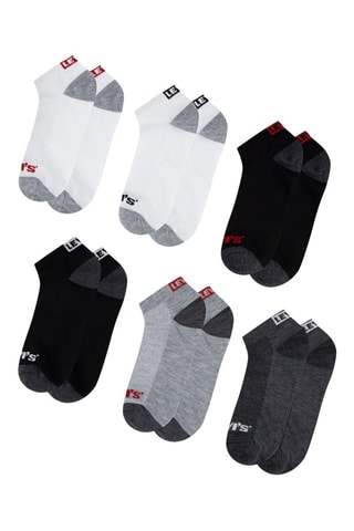 6 paires de chaussettes - Blanc, gris et noir