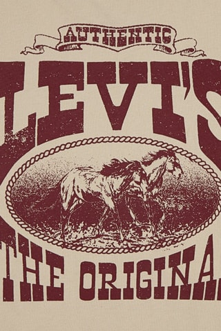 T-shirt - Beige et rouge