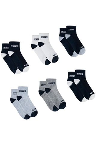 6 paires de chaussettes - Bleu et gris