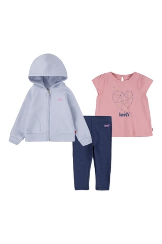 Ensemble 3 pièces - Bleu et rose