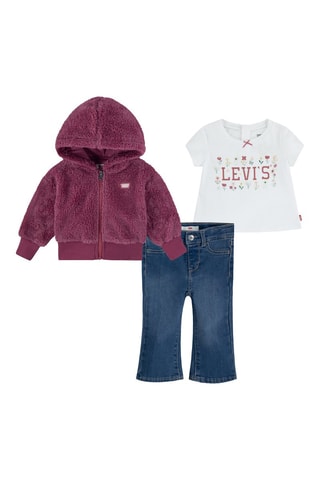 Ensemble 3 pièces - Bleu et rose